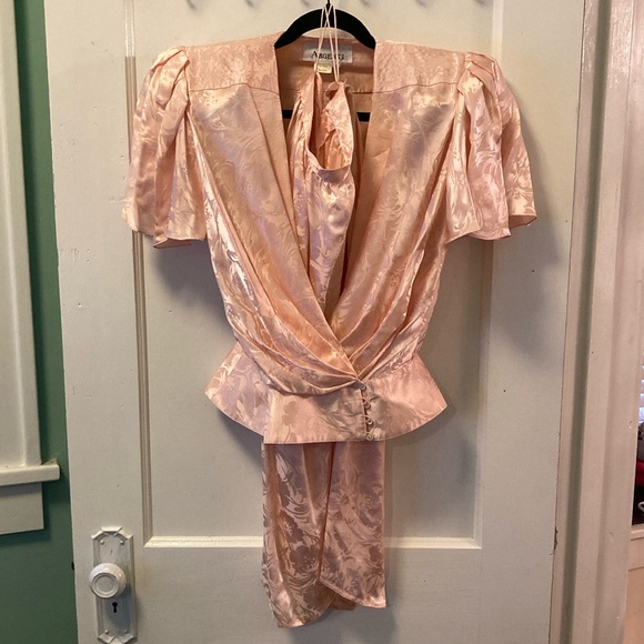 Vintage Argenti 100% Pure Silk 2 Piece Skirt Set - Picture 1 of 10